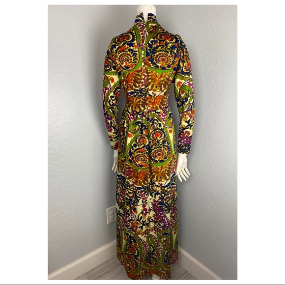 Vintage Don Luis De España 70’s Paisley Maxi Dress - Picture 5 of 7